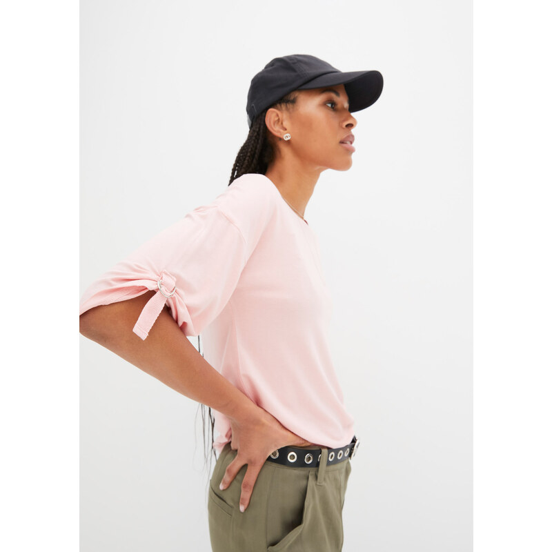 bonprix Tričko s výstrihom do U, farba ružová 50408508