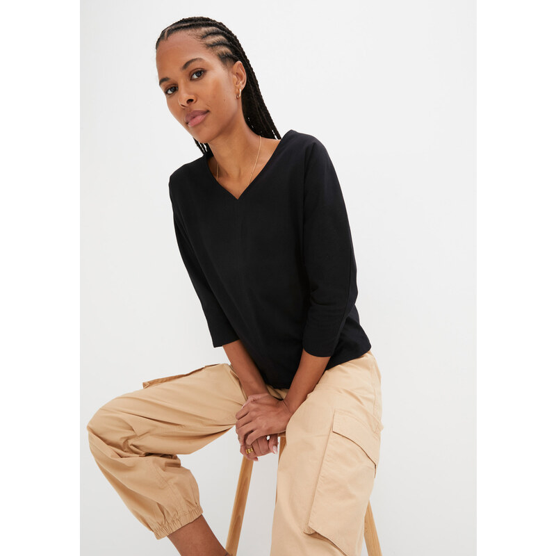 bonprix Tričko z bio bavlny, farba čierna 50408513