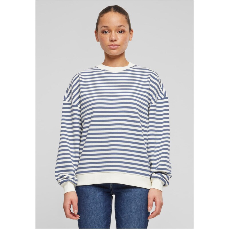 Urban Classics Womens Oversized Striped Sweatshirt - Cream/Vintage 67635845