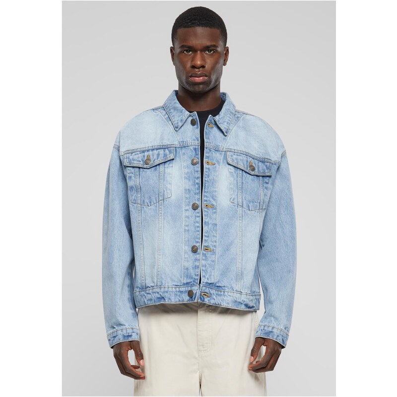 Urban Classics Mens Heavy Ounce Boxy Jacket - Light Blue 50590922