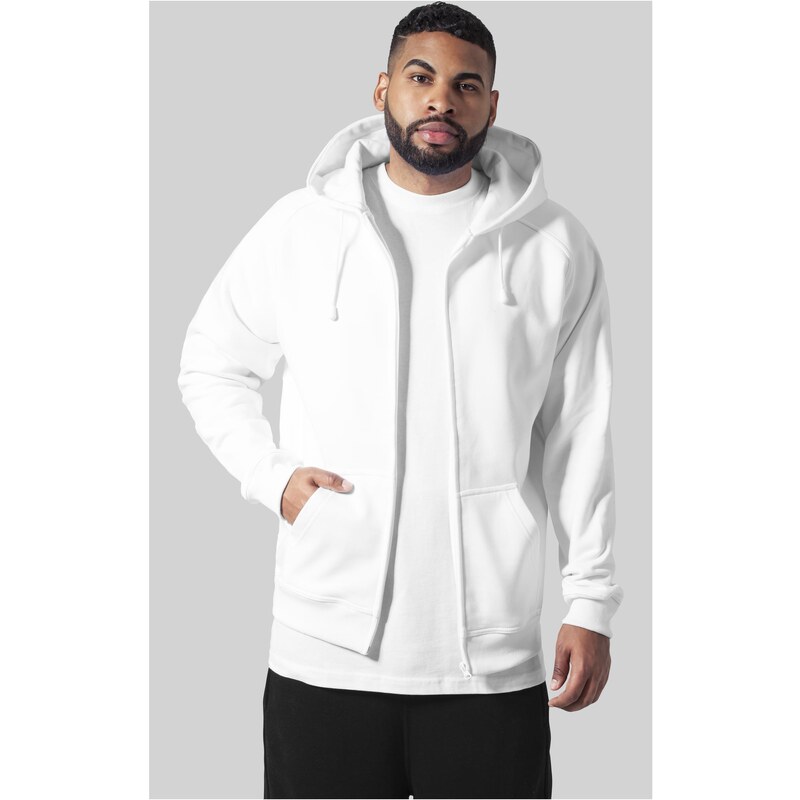 Urban Classics Mens Zip Hoody - White 50590899