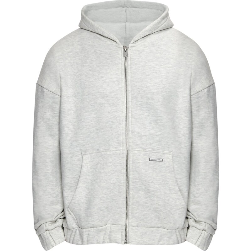 Dropsize Tepláková bunda sivá melírovaná 63134671