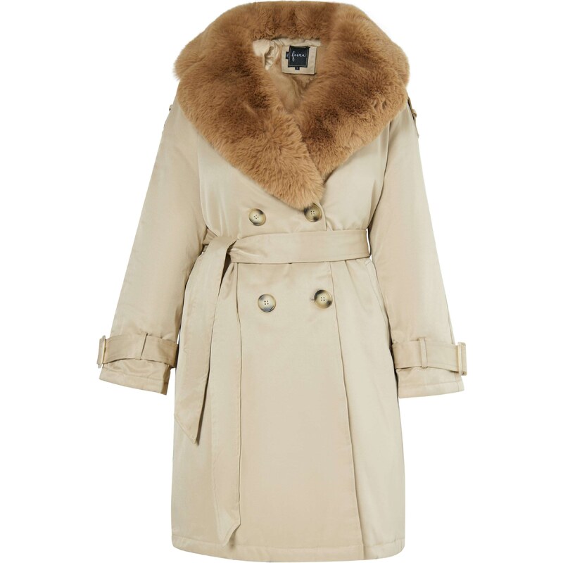 faina Zimný kabát béžová / hnedá 54278201