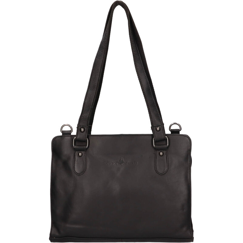 Dámska kožená kabelka Greenwood Roxana - čierna 48227094