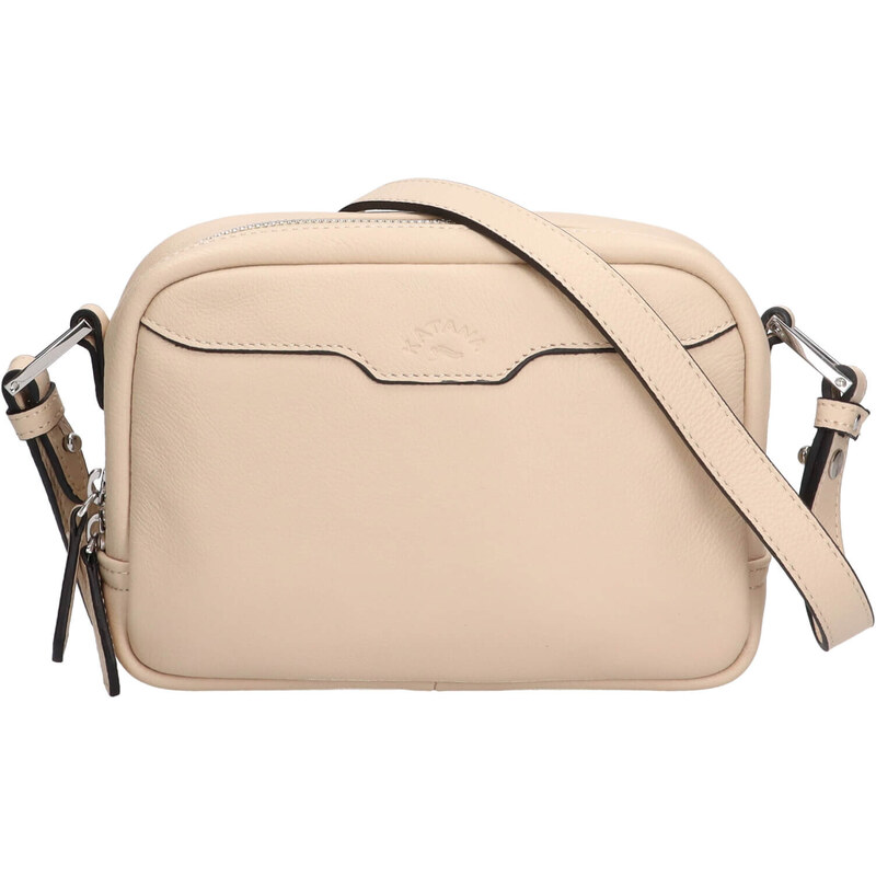 Kožená dámska crosbody kabelka Katana Isolde - béžová 50459662