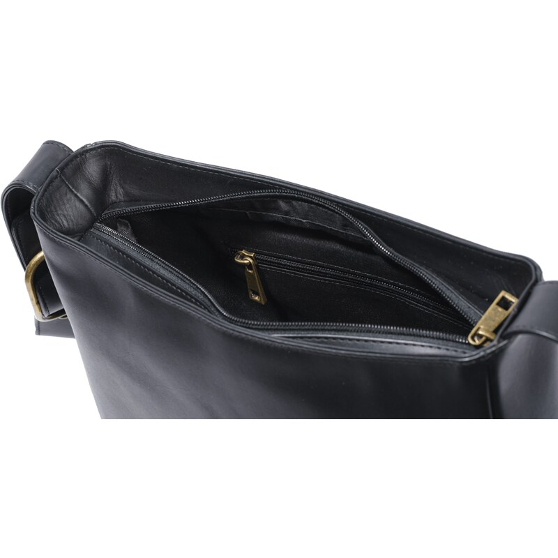 Bagind Loona Sirius - Dámská elegantní kožená kabelka čierná, ručná výroba