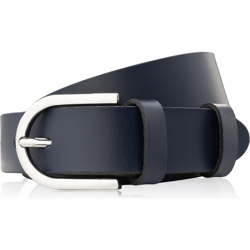 PAOLO PERUZZI Dámsky kožený opasok 100cm | tmavomodrá PG-01-DBS-100 50482453