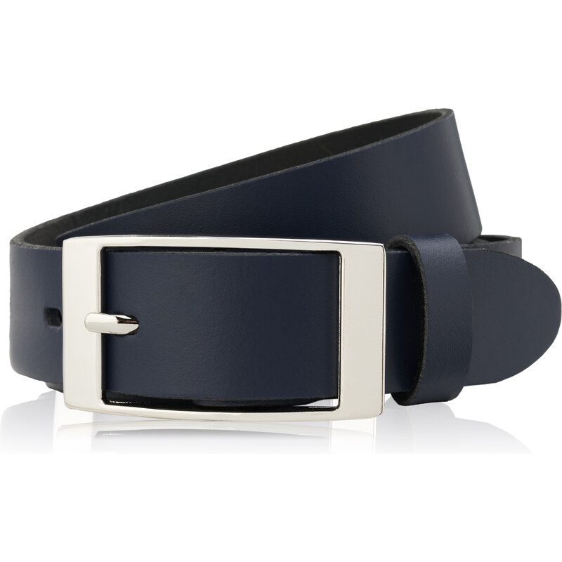 PAOLO PERUZZI Dámsky kožený opasok 110cm | tmavomodrá PG-02-DBS-110 50482473