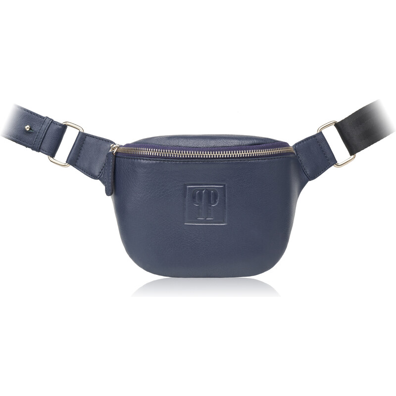 PAOLO PERUZZI Dámska kožená ľadvinka Vintage T-97-DB | tmavomodrá T-97 50488658