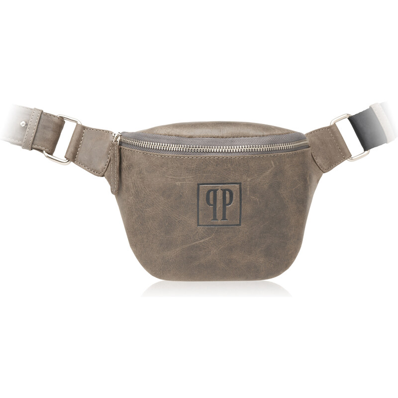 PAOLO PERUZZI Dámska kožená ľadvinka Vintage T-97-HGRE | šedá T-97 50488660