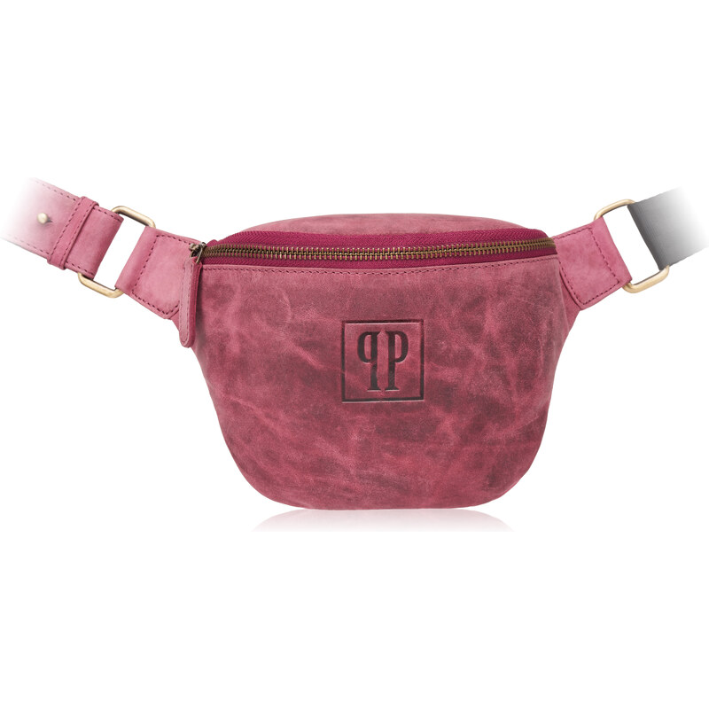 PAOLO PERUZZI Dámska kožená ľadvinka Vintage T-97-HCH | ružová T-97 50488662