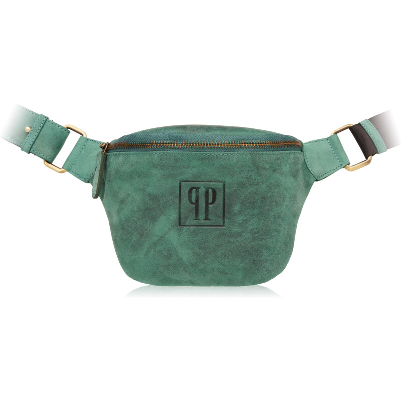 PAOLO PERUZZI Dámska kožená ľadvinka Vintage T-97-HGR | zelená T-97 50488663