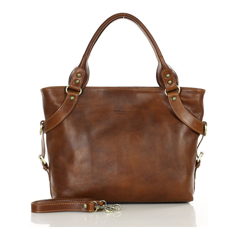 MARCO MAZZINI Kožená business taška | hnedá 418b 50488685