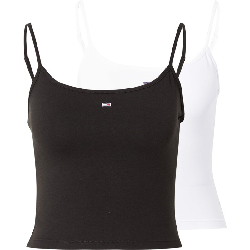 Tommy Jeans Top ESSENTIAL čierna / biela 67199565