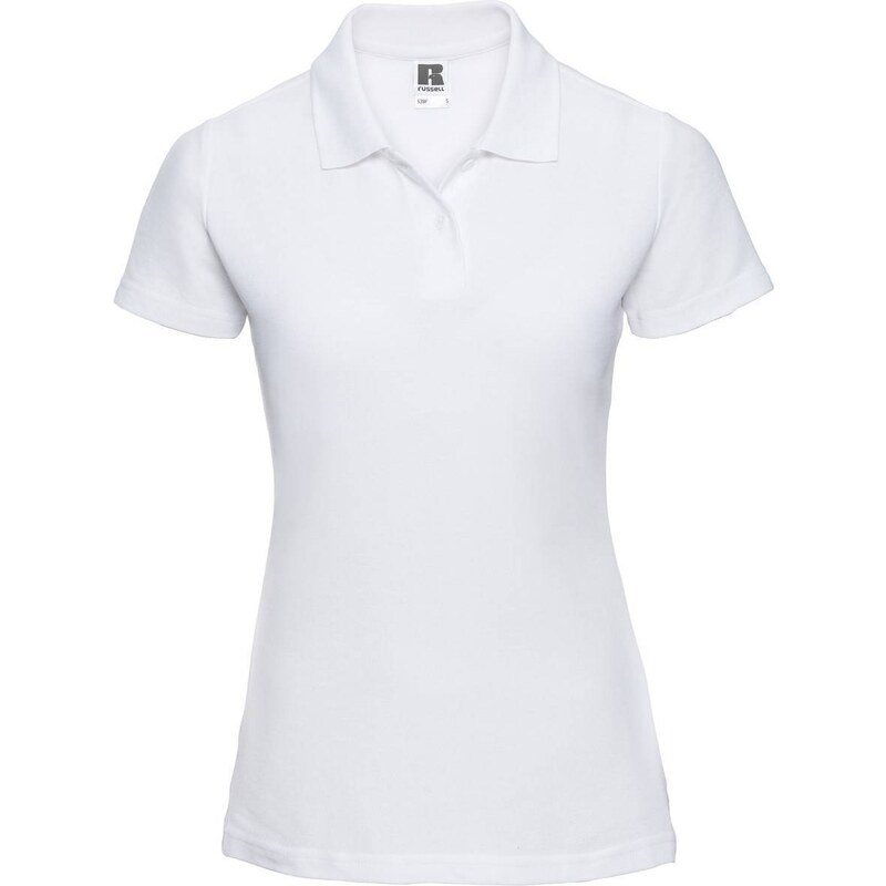 White Polycotton Polo Russell Womens T-Shirt 50512257
