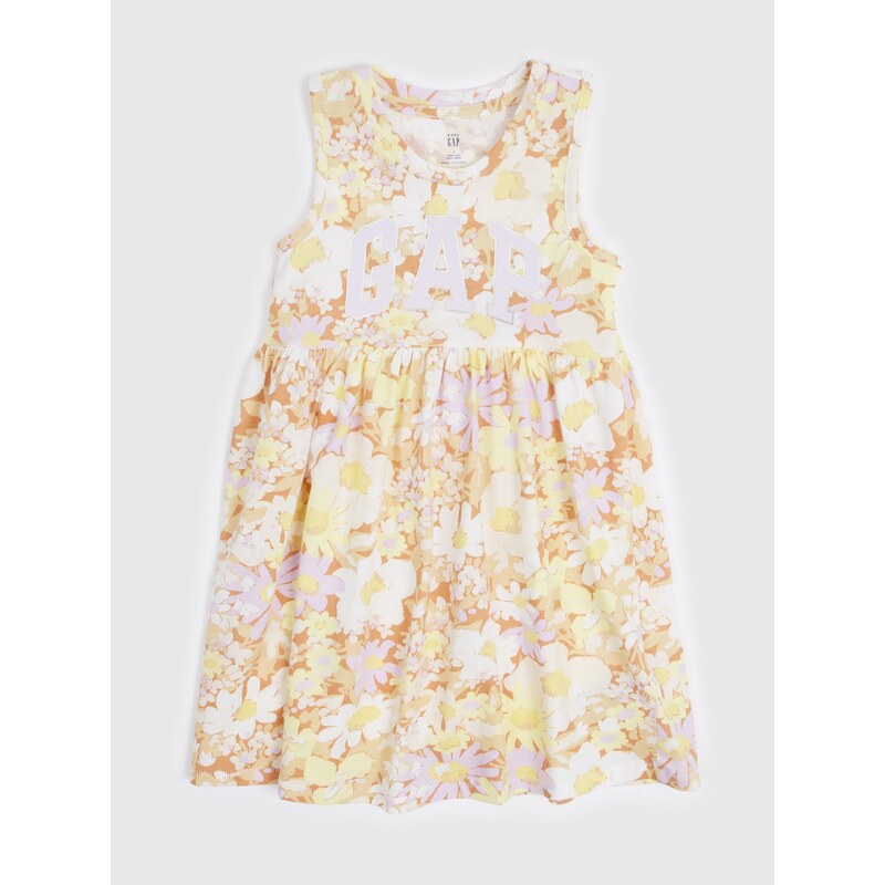 Žlté dievčenské kvetované šaty GAP 50545234