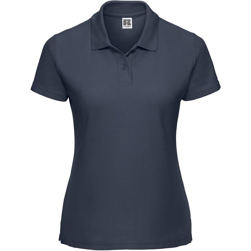 Navy Blue Polycotton Polo Russell Womens T-Shirt 50547958