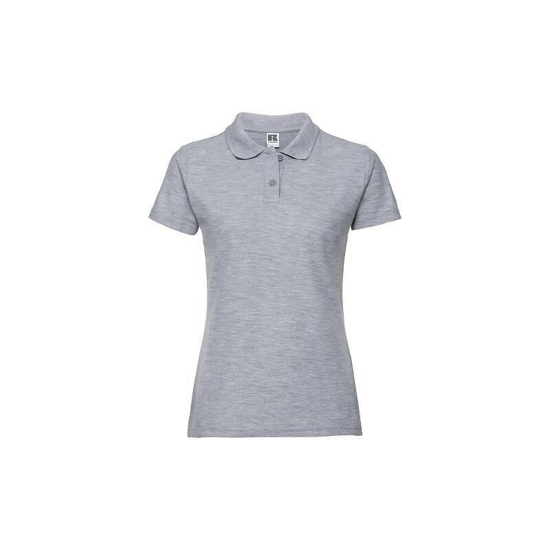Light Grey Polycotton Polo Russell Womens T-Shirt 50548017