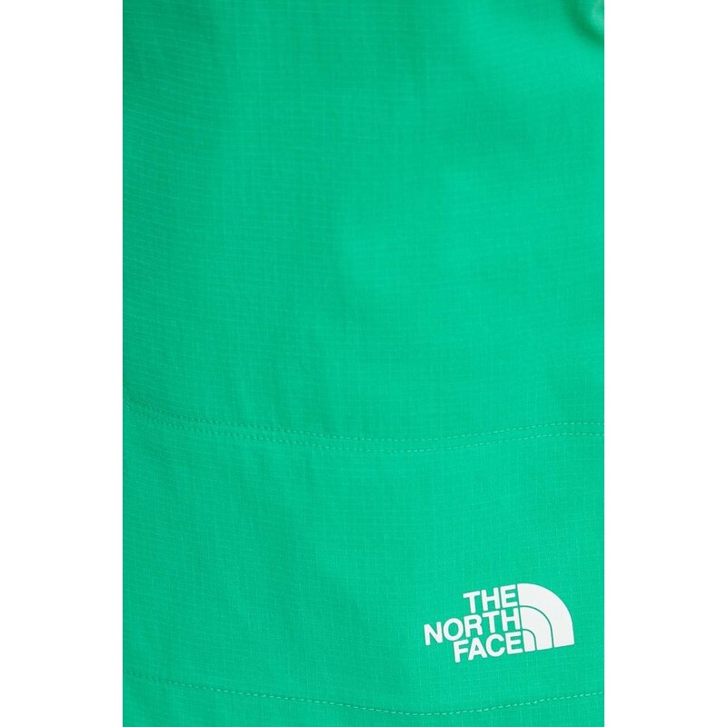 Turistické šortky The North Face Class V zelená farba, jednofarebné, vysoký pás, NF0A81VWPO81