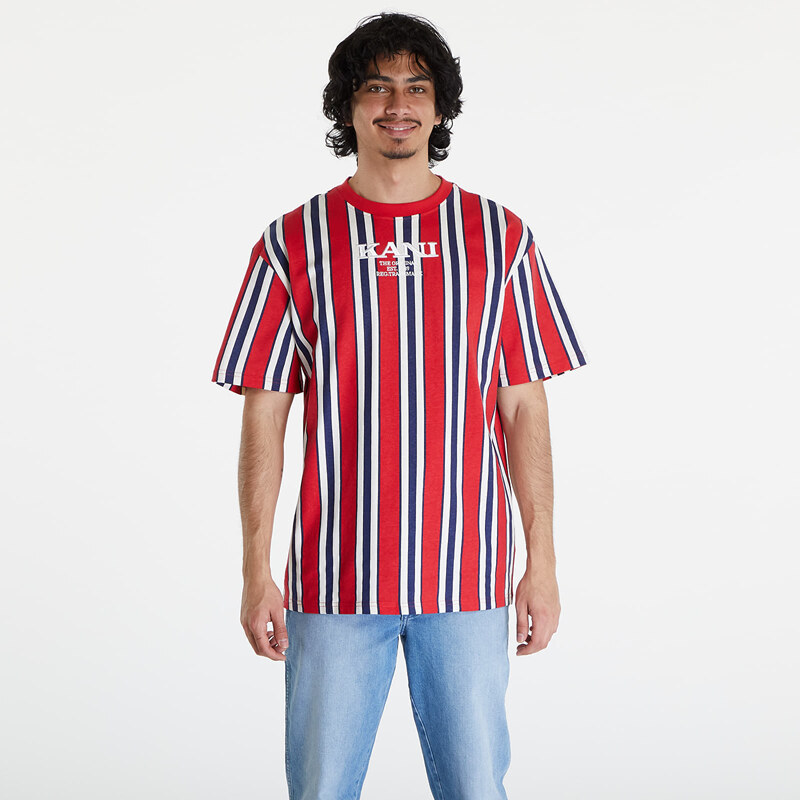 Tričko Karl Kani Retro Striped Tee Red/ Navy/ Off White S 50607735