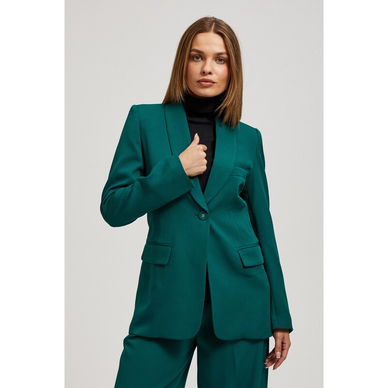 Marisse Single-Breasted Emerald Jacket 50648292