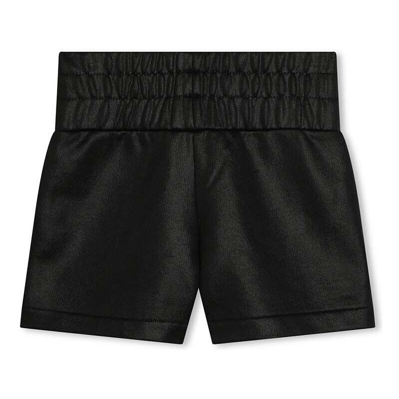 Detské krátke nohavice Dkny čierna farba, jednofarebné