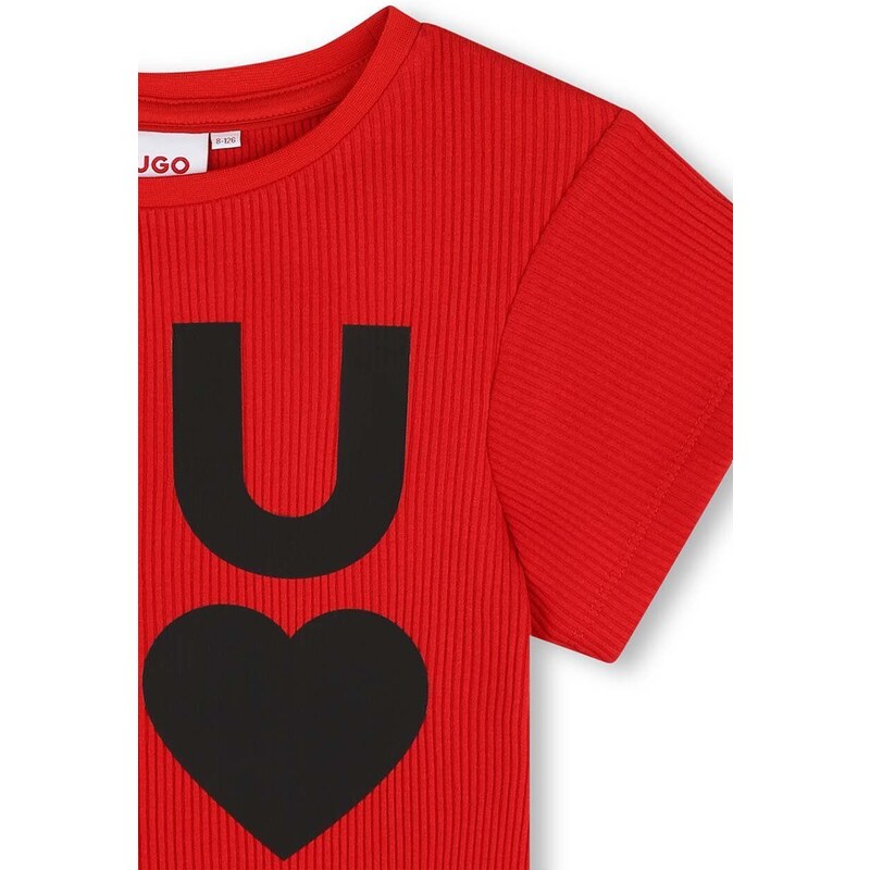 Detské tričko HUGO červená farba
