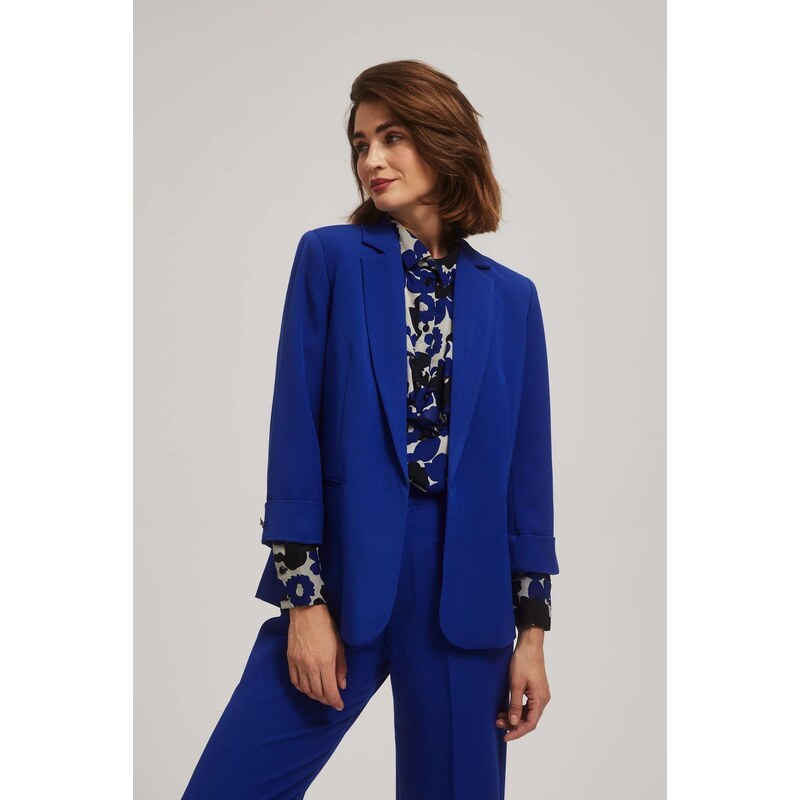 Marisse Smooth Jacket With 3/4 Sleeves, Blue 50686524