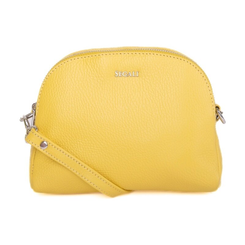 SEGALI Dámska kožená crossbody kabelka 12 yellow 66590172