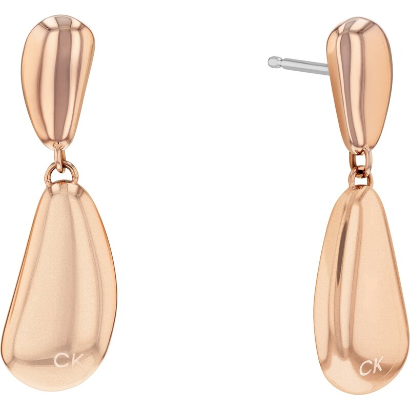 Calvin Klein Bronzové visiace náušnice Radiant Drops 35000608 66584770