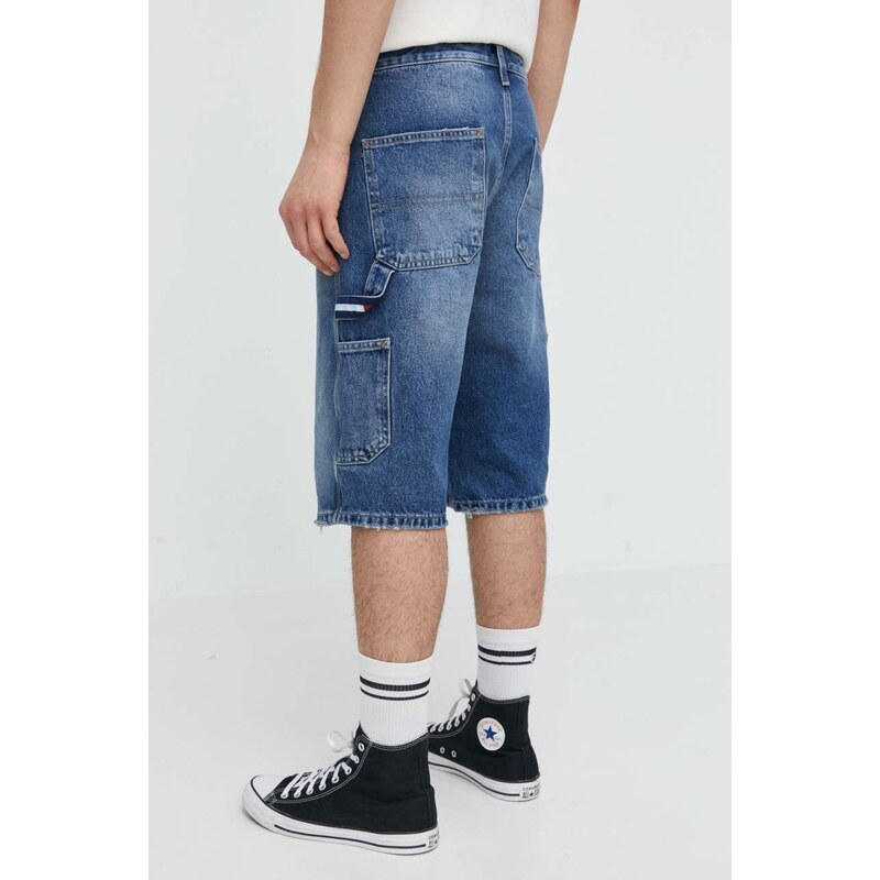 Rifľové krátke nohavice Tommy Jeans pánske,DM0DM18789