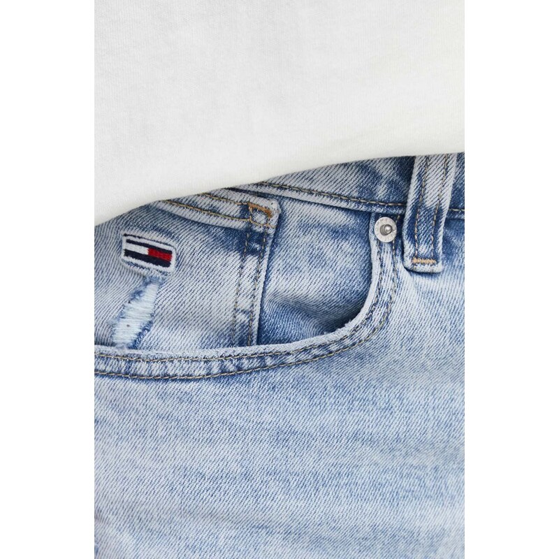 Rifľové krátke nohavice Tommy Jeans pánske,DM0DM18796