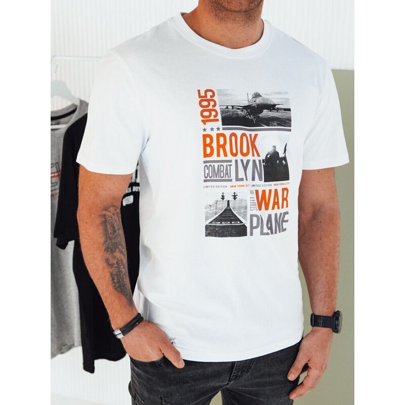 Dstreet Biele tričko s výrazným nápisom 50711602