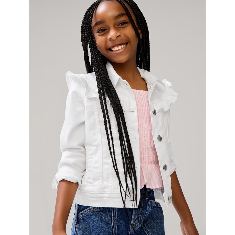 GAP Dievčenská džínsová bunda s volány 888070-00 66267139