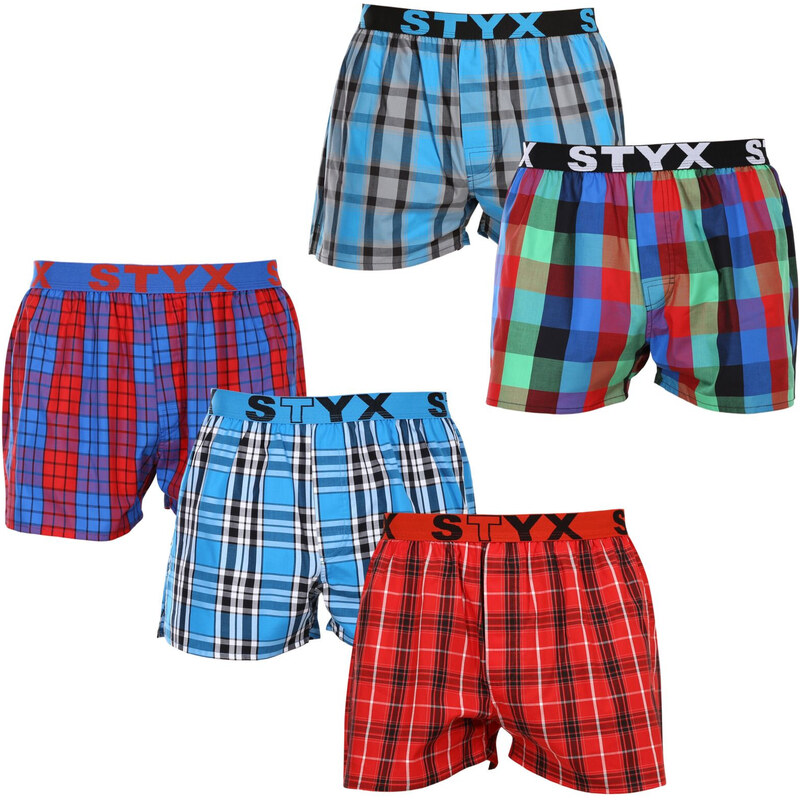 5PACK pánske trenky Styx športová guma viacfarebné (5B093120) 50715827