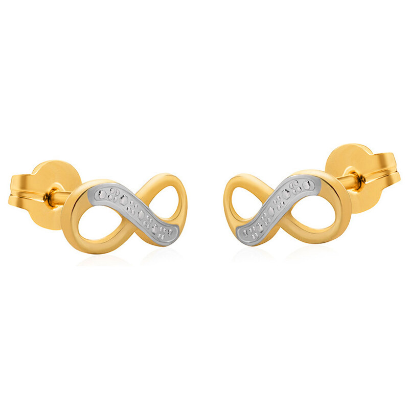 Brilio Nadčasové bicolor náušnice zo zlata Nekonečno 14/163.322/3 66586427
