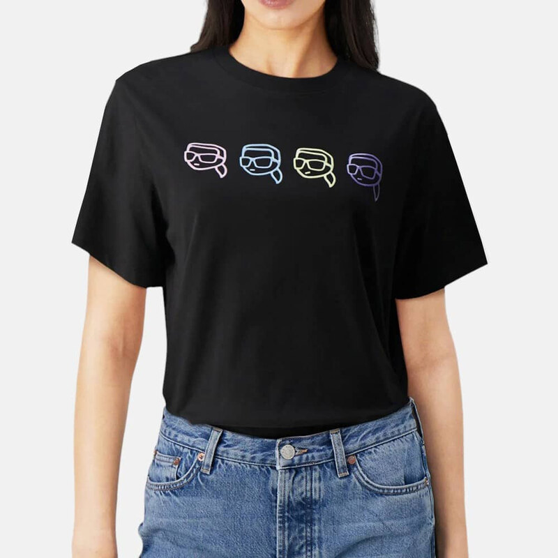 Dámské černé triko Karl Lagerfeld 55752 50717807