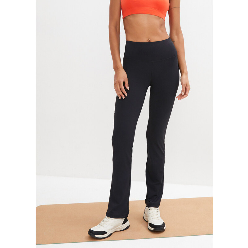 bonprix Športové nohavice s vreckom, rozšírené, farba čierna 44789359