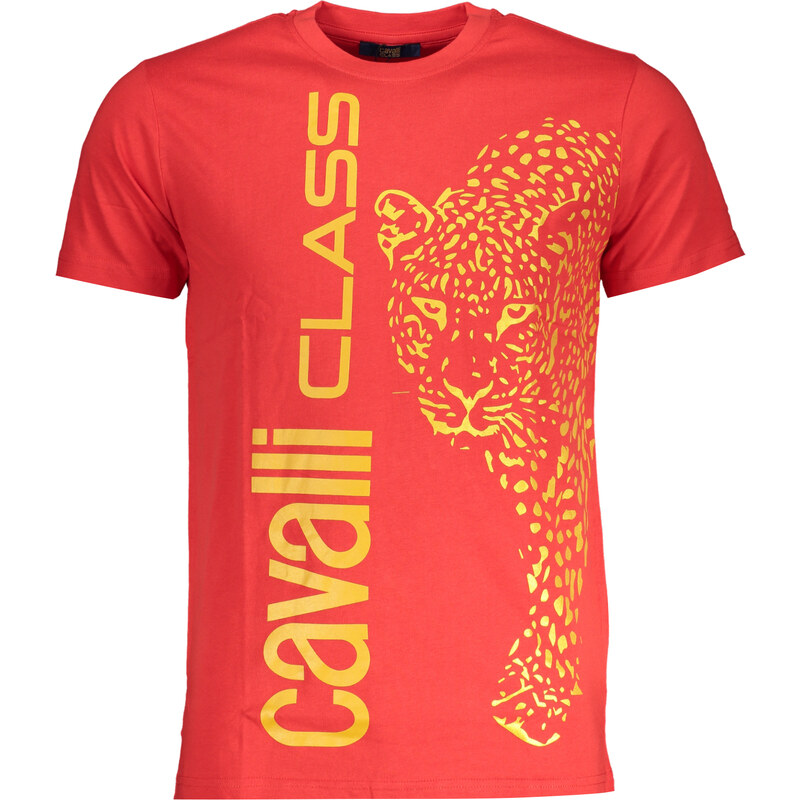 Cavalli Class pánske tričko s krátkym rukávom červené 64704363