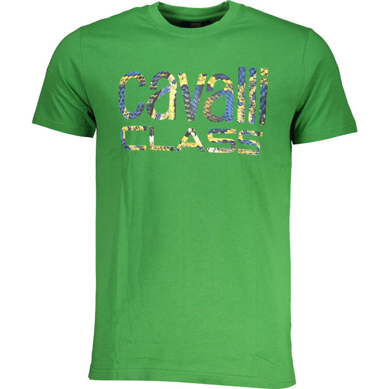Zelené pánske tričko Cavalli Class 64707942
