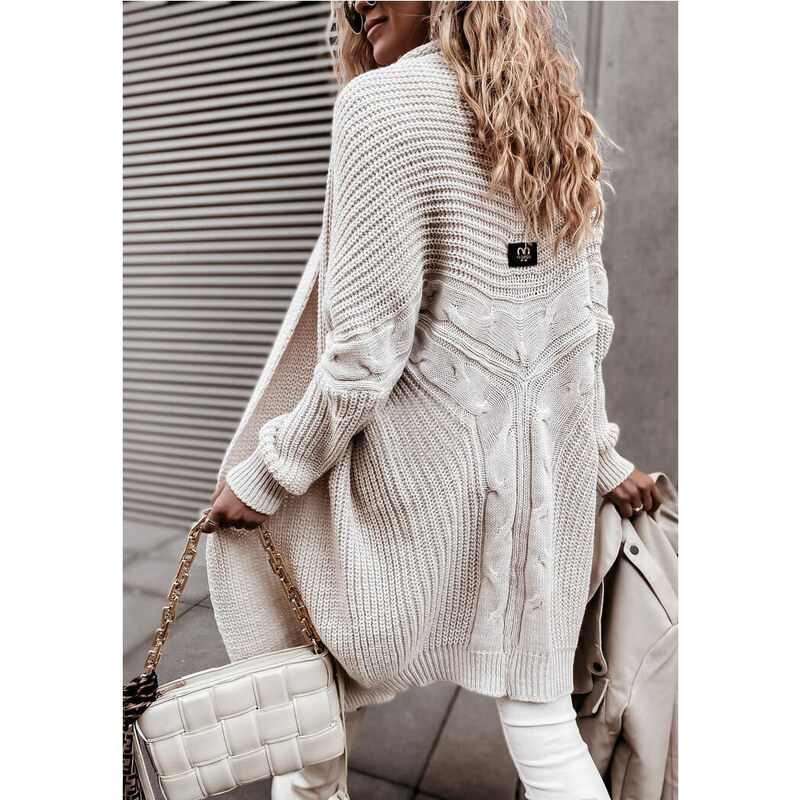 Fashionweek Italský teplý svetr velmi originální střih MD68/K6 48750115