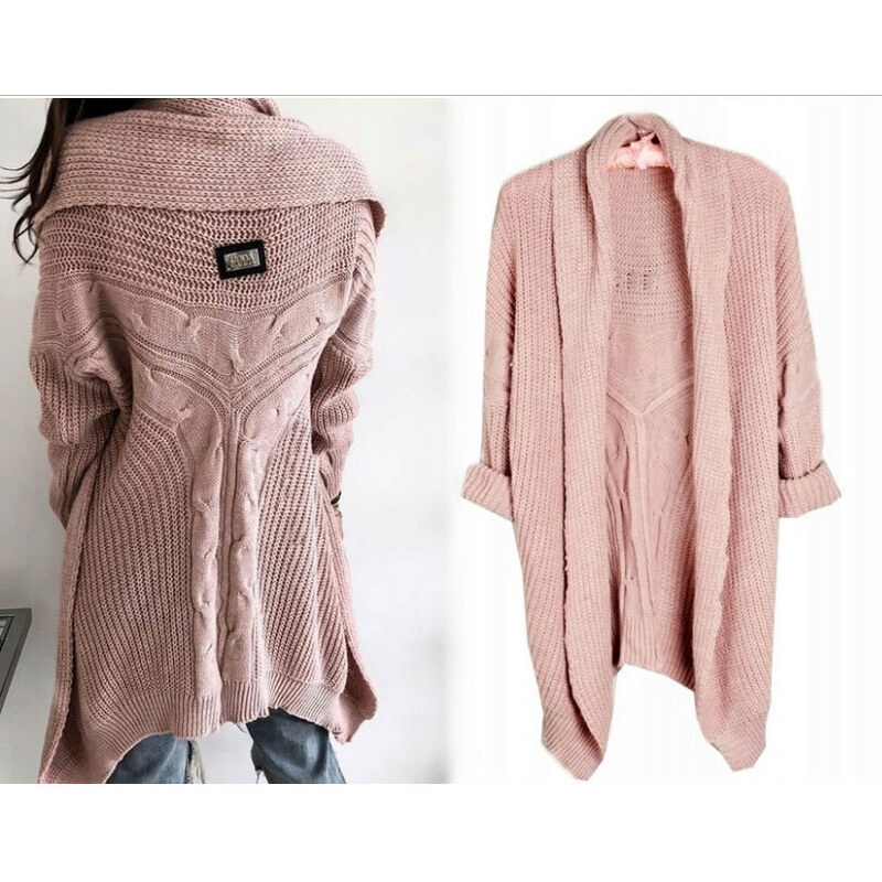 Fashionweek Italský teplý svetr velmi originální střih MD68/K6 48750114