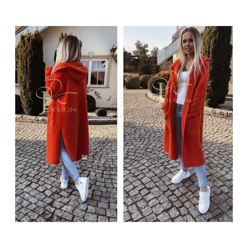 Fashionweek Dámsky farebný predĺžený cardigan NINA