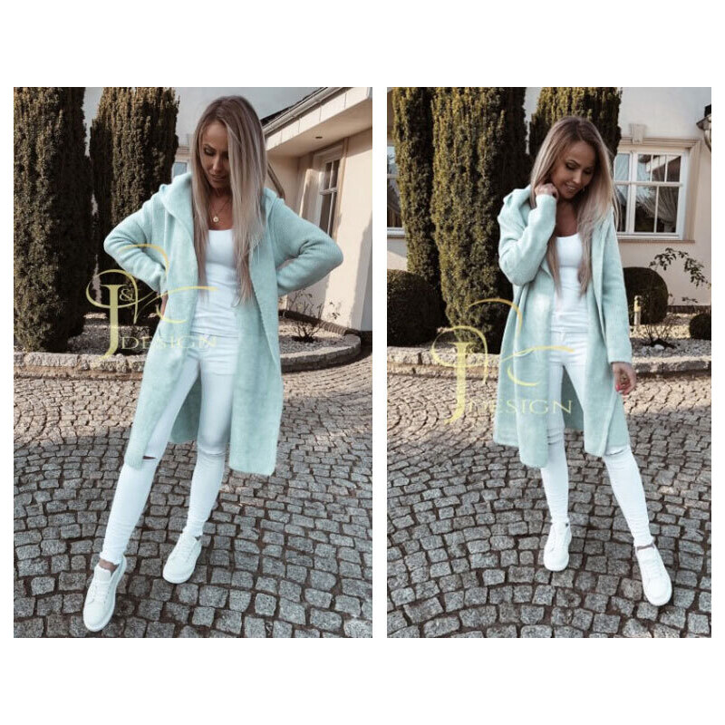 Fashionweek Dámsky farebný predĺžený cardigan NINA