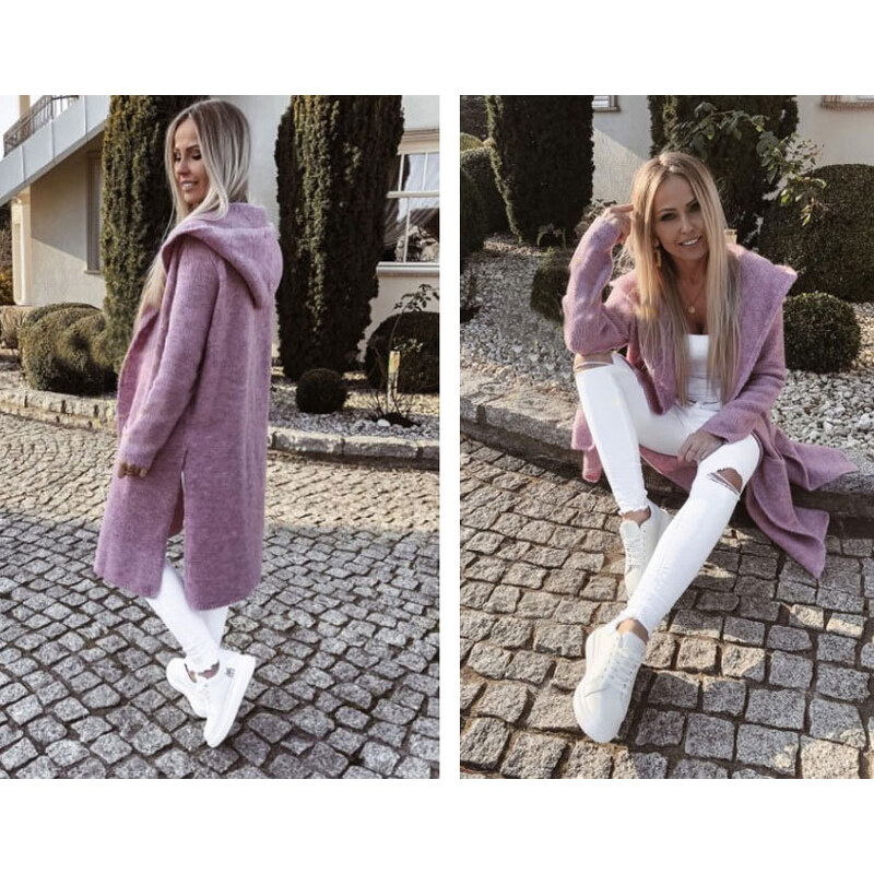 Fashionweek Dámsky farebný predĺžený cardigan NINA