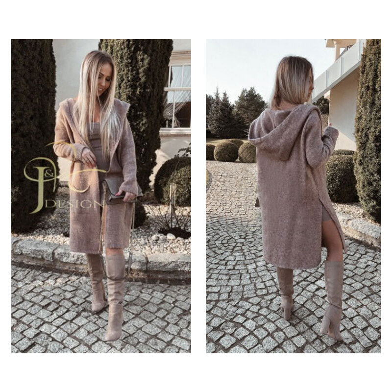 Fashionweek Dámsky farebný predĺžený cardigan NINA