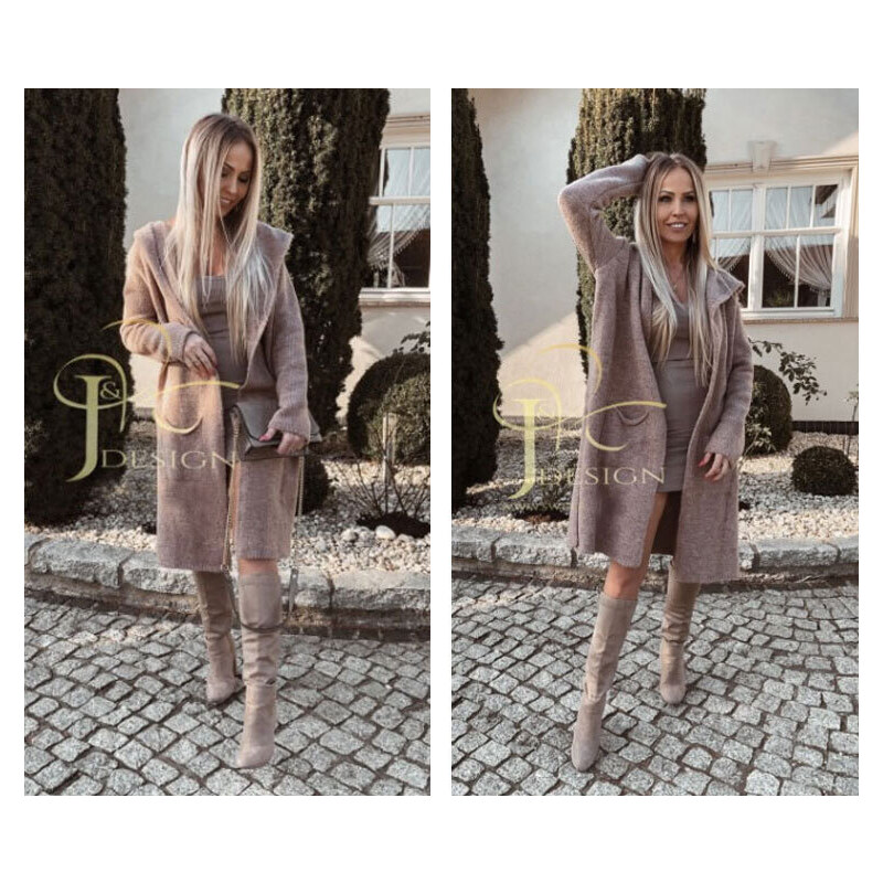 Fashionweek Dámsky farebný predĺžený cardigan NINA