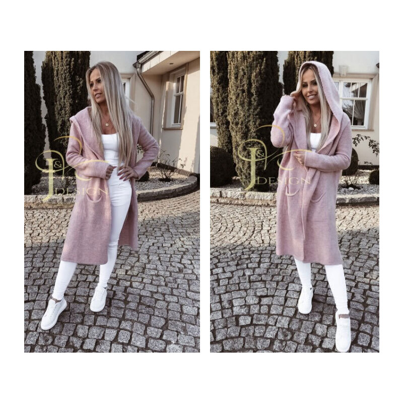 Fashionweek Dámsky farebný predĺžený cardigan NINA