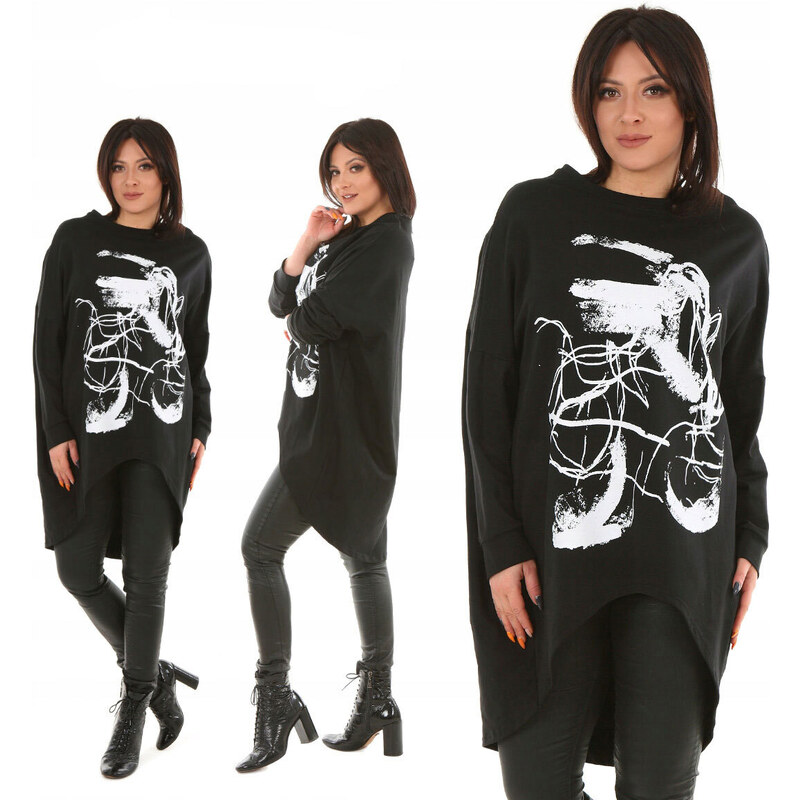 Fashionweek Ovresized bavlněná mikina s grafikou MF553 48750968