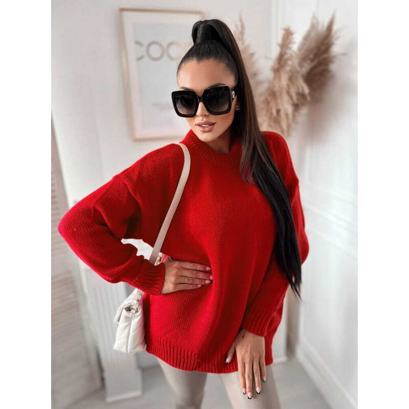 Fashionweek Dámsky sveter oversize s prímesou vlny NB4861 48751706